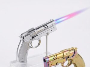 Creative Gun Type Lighter, Metal Windproof Butane Gas Lighter. Metallic Police Revolver Gun Lighter
