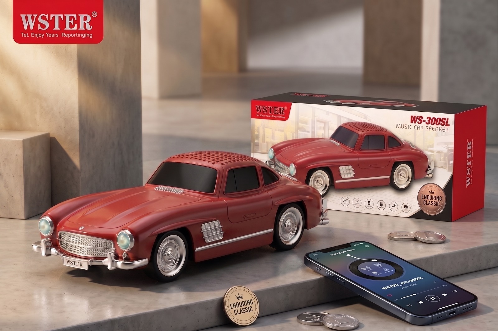 WSTER Car Bluetooth Speaker